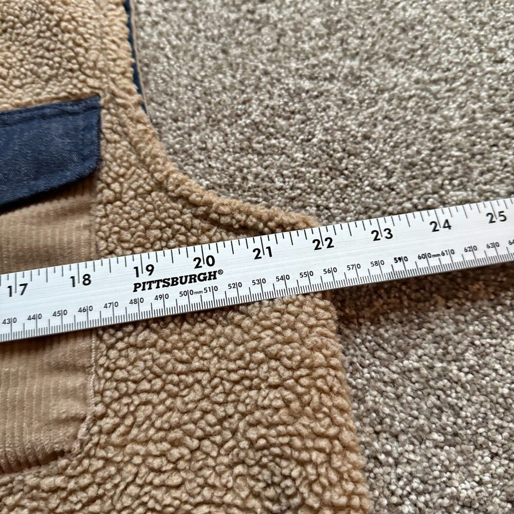 SUN + STONE MEN'S HARRY VEST TEDDY JACKET MEDIUM - Picture 5 of 6